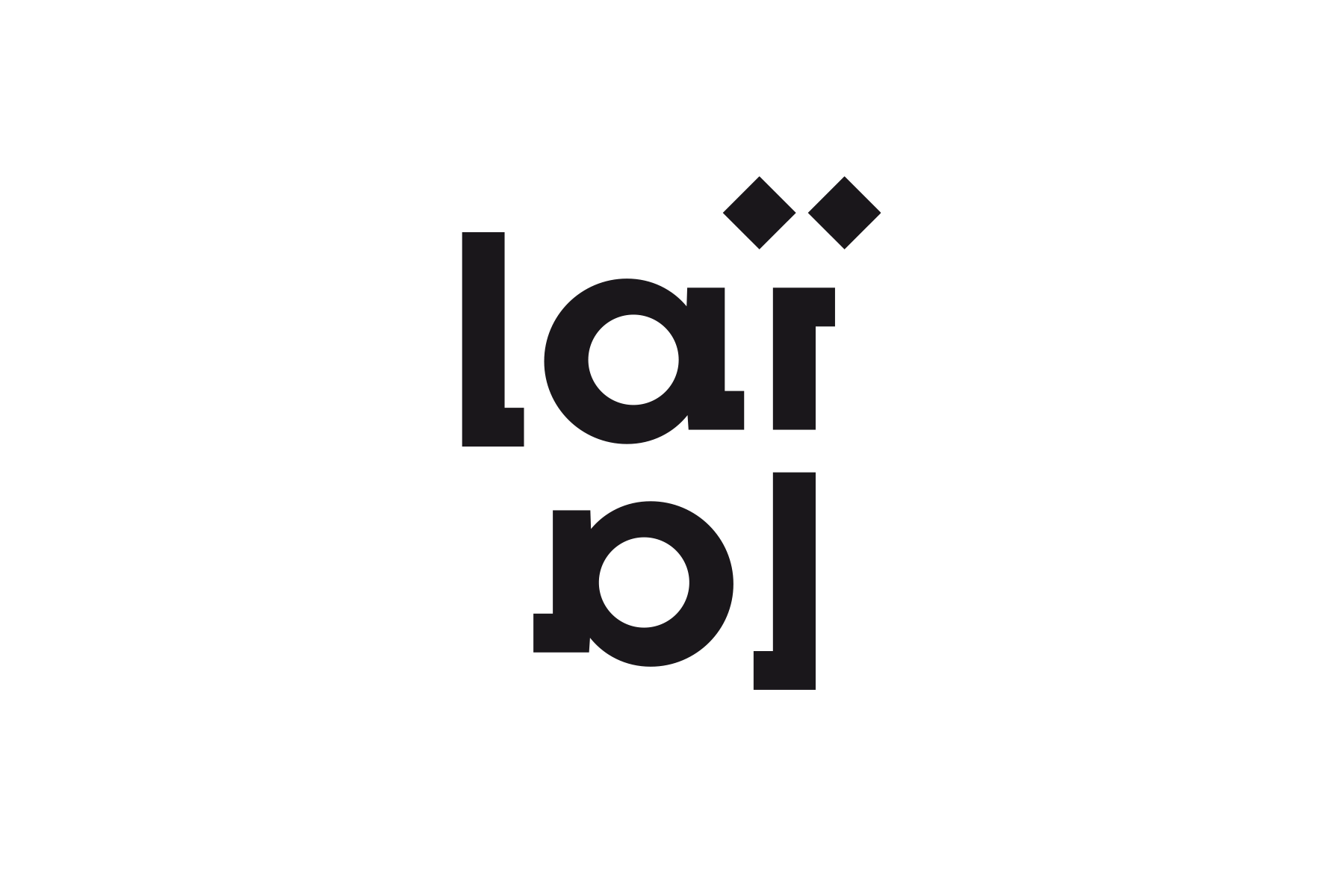 Logogestaltung für eine Fotografie Ausstellung in Bern, Schweiz. Schriftzug Laila